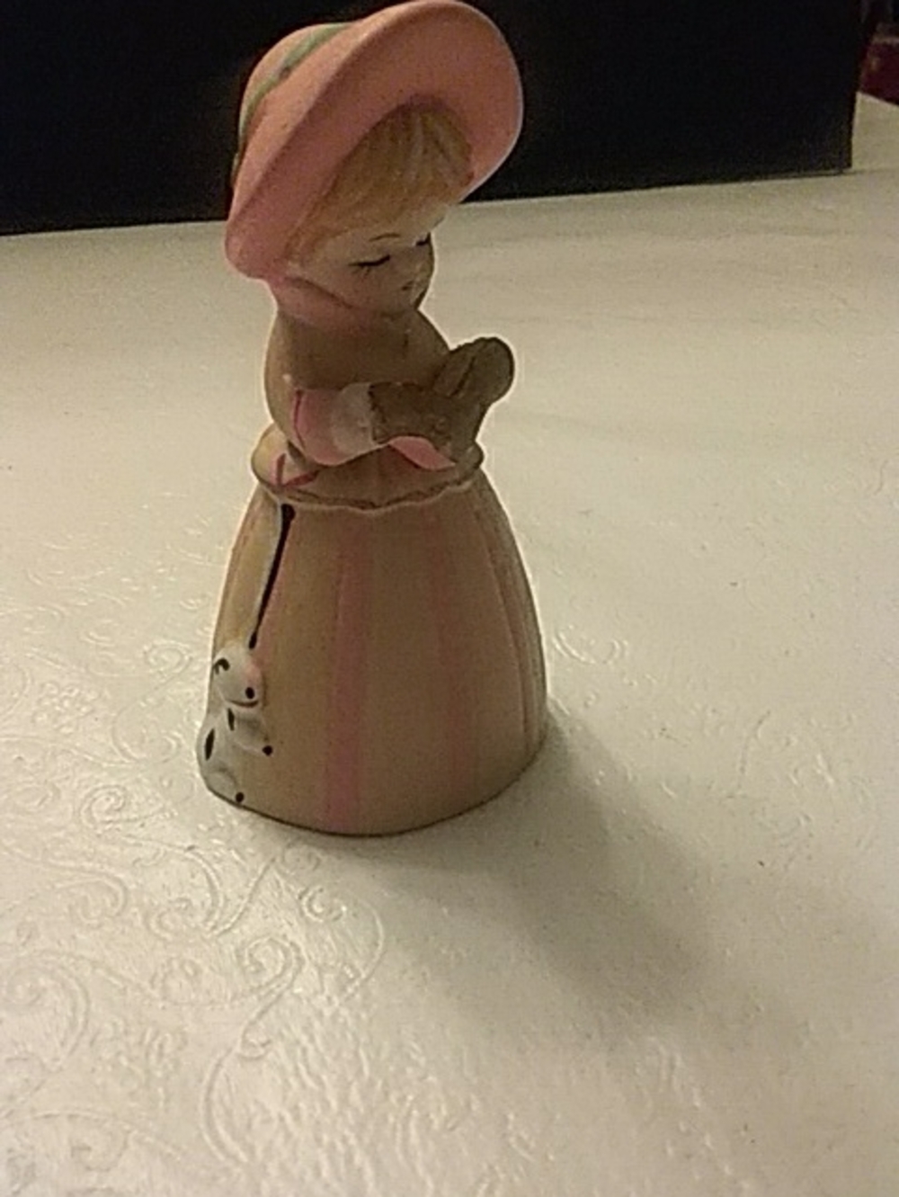 Merri-Bells Girl Caroler With Dog On Leash Vintage